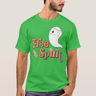 Groovy Free Spirit Hippie Halloween Spooky Season  T-Shirt