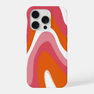 Groovy Fun Colourful Orange and Pink Swirl iPhone 15 Pro Case