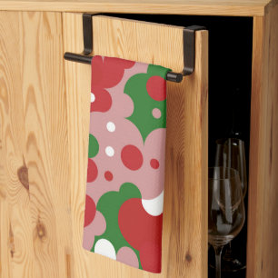 Groovy Funky Mod Retro Christmas Pattern Kitchen Towel