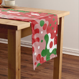 Groovy Funky Mod Retro Christmas Pattern  Long Table Runner