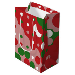 Groovy Funky Mod Retro Christmas Pattern Medium Gift Bag