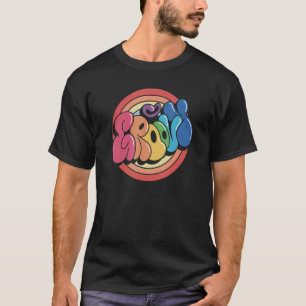 Groovy Funky Vintage Rainbow Circle T-Shirt
