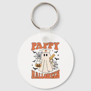 Groovy Funny Boo Ghost Nurses Pappy Halloween Obgy Keychain