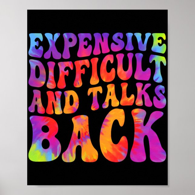 Groovy Funny Expensive Difficult &amp; Talks Back  Poster (Front)