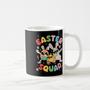 Groovy Funny Rabbit Egg Chick Easter Squad Day Men Coffee Mug