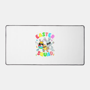 Groovy Funny Rabbit Egg Chick Easter Squad Day Men Desk Mat