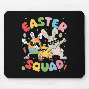 Groovy Funny Rabbit Egg Chick Easter Squad Day Men Mouse Pad
