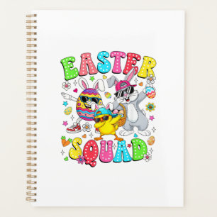 Groovy Funny Rabbit Egg Chick Easter Squad Day Men Planner