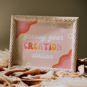 Groovy Gear Creation Station Sign Groovy Party