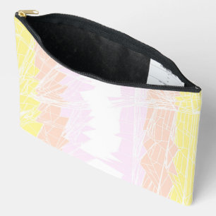 Groovy Geometric Abstract Pangender Pride Flag Accessory Pouch