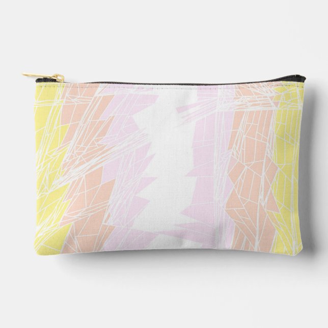 Groovy Geometric Abstract Pangender Pride Flag Accessory Pouch (Front)