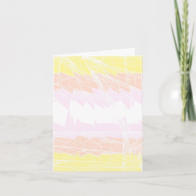 Groovy Geometric Abstract Pangender Pride Flag Card (Front)