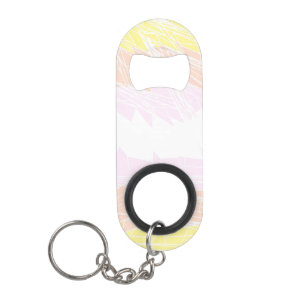Groovy Geometric Abstract Pangender Pride Flag Keychain Bottle Opener