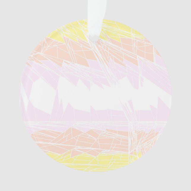 Groovy Geometric Abstract Pangender Pride Flag Ornament (Front)