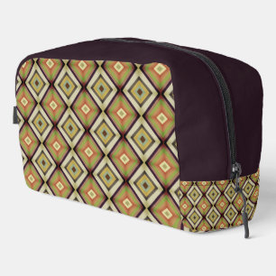 Groovy Geometric Warm Tones  Dopp Kit