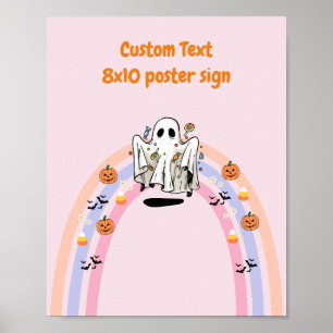 Groovy Ghost Halloween Birthday Custom Sign