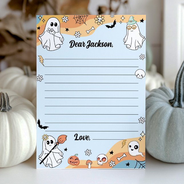 Groovy Ghost Time Capsule Note Message Card (Creator Uploaded)