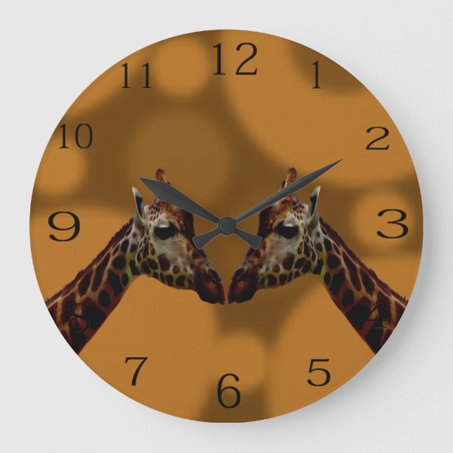 Groovy Giraffe A Go Go,   Large Clock (Front)