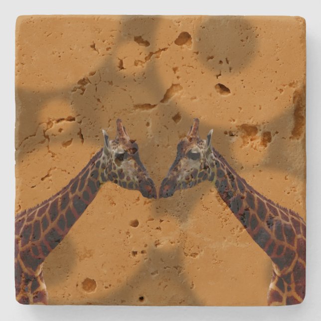 Groovy Giraffe A Go Go,    Stone Coaster (Front)