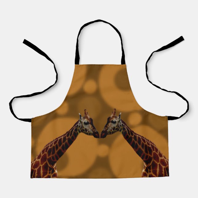 Groovy Giraffe Love, Kids Full Print Apron (Front)