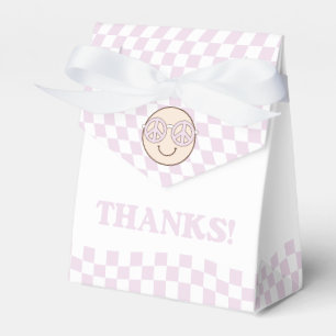 Groovy Girl Chequered Happy Face   1st Birthday Favor Box