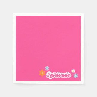Groovy Girl Power Baby Shower Napkins