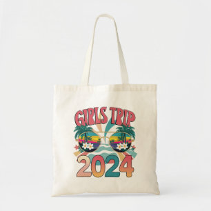 Groovy Girls Trip 2024 Weekend Summer Beach  Tote Bag