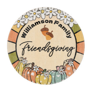 Groovy Glass Cutting Board Friendsgiving