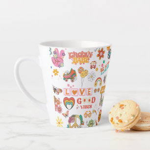 GROOVY GOOD VIBES LATTE MUG