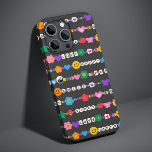 Groovy Good Vibes Love Smile Retro Beads Case-Mate iPhone 14 Pro Max Case