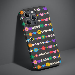 Groovy Good Vibes Love Smile Retro Beads Case-Mate iPhone 14 Case