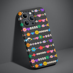 Groovy Good Vibes Love Smile Retro Beads Case-Mate iPhone 14 Plus Case