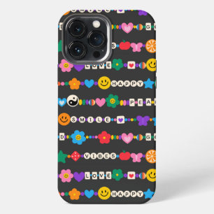 Groovy Good Vibes Love Smile Retro Beads iPhone 13 Pro Max Case