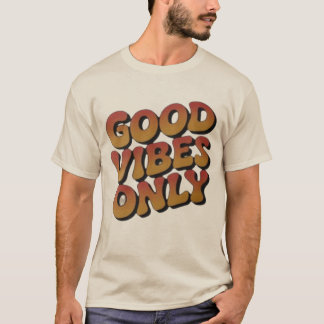 Groovy Good Vibes Only Aesthetic Graphic Tee