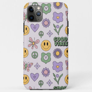 Groovy Good Vibes Y2K Butterfly iPhone Case