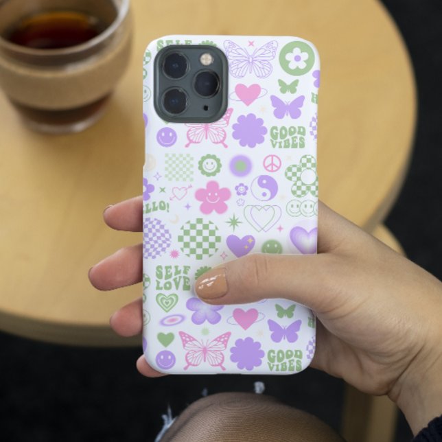 Groovy Good Vibes Y2K Butterfly Modern Girl Case-Mate iPhone Case (Creator Uploaded)