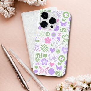 Groovy Good Vibes Y2K Butterfly Modern Girl Case-Mate iPhone 14 Pro Case