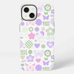 Groovy Good Vibes Y2K Butterfly Modern Girl iPhone 13 Case