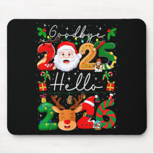 Groovy Goodbye 2025 Hello 2026 Happy New Years Eve Mouse Pad