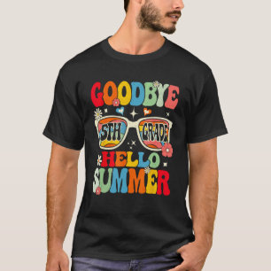 Groovy Goodbye 5th Grade Graduation Hello Summer K T-Shirt
