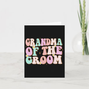 Groovy Grandma Of The Groom Wedding Shower Grandma Card