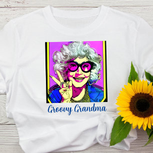 Groovy Grandma Peace Sign Retro Vintage Hippie T-Shirt