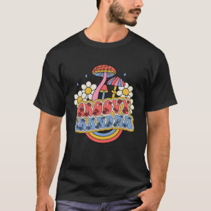 Groovy Grandma Retro Colorful Flowers  Mother's Da T-Shirt