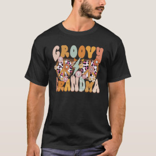 Groovy Grandma Vintage Colourful Flowers Grandmoth T-Shirt