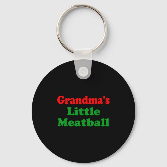 Groovy Grandmas Little Meatball Funny Italian Fami Keychain (Front)