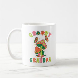 groovy grandpa colourful vintage mushroom  coffee mug