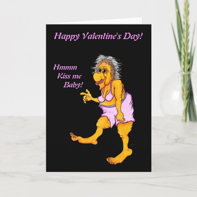 Groovy Granny - Happy Valentine´s Day! Kiss ME! Holiday Card (Front)