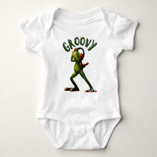 Groovy Green Frog Baby Bodysuit