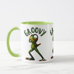 Groovy Green Frog Mug