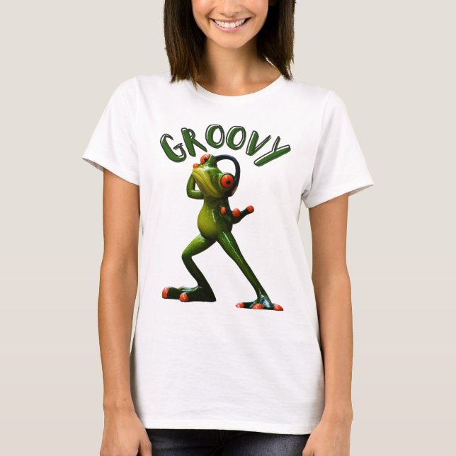 Groovy Green Frog T-Shirt (Front)